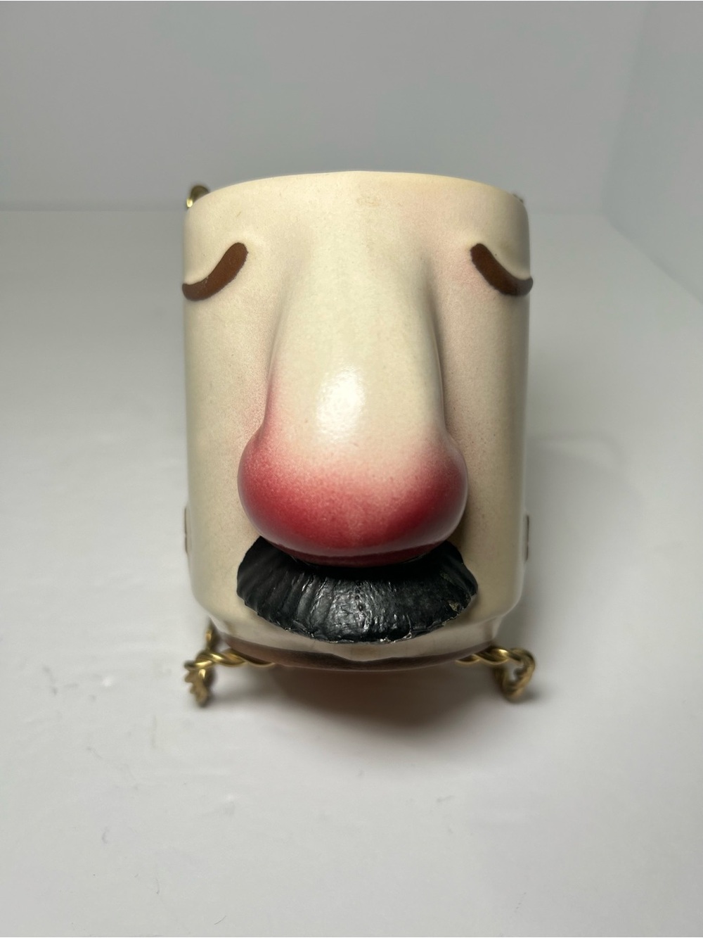 ENTEX LA Drug Pharmaceutical  Promotional Big Nose/ Mustache Coffee Mug Vintage